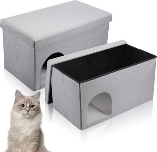 Hidden Cat Litter Box Encolsure, 28.4" x 15.8" x 15.8", Set of 2  - Lot 625