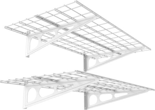 FLEXIMOUNTS 2' x 4' Wall Mounted Shelves, 2 Pack  - Lot 661
