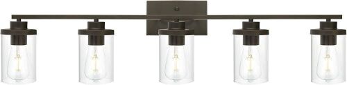 Modern Bathroom Vanity Light Fixture, Oil Rubbed Bronze, 5 Light  - Lot 678