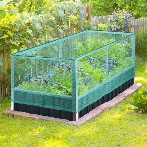 KingBird 68" x 36" x 34.6" Raised Garden Bed with Anti Bird Protection Netting  - Lot 721
