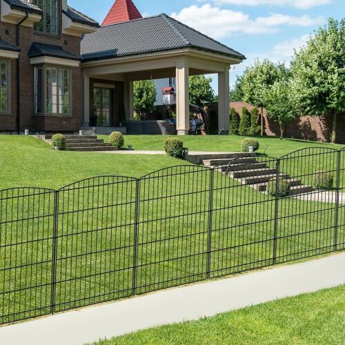  INJOPEXI Decorative Garden Fence 6 Panels 13ft (L)×36in (H) w/out Gate  - Lot 774