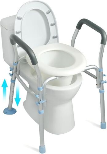  OasisSpace Stand Alone Raised Toilet Seat 300lbs  - Lot 816
