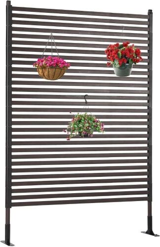 Metal Outdoor Privacy Screen with Stand, 4 ft W x 6 ft - Lot 698