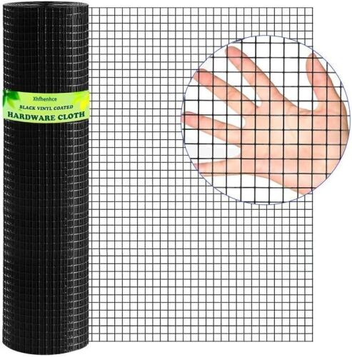 Black Vinyl Coated Wire Mesh 48" x 50' - Lot 738