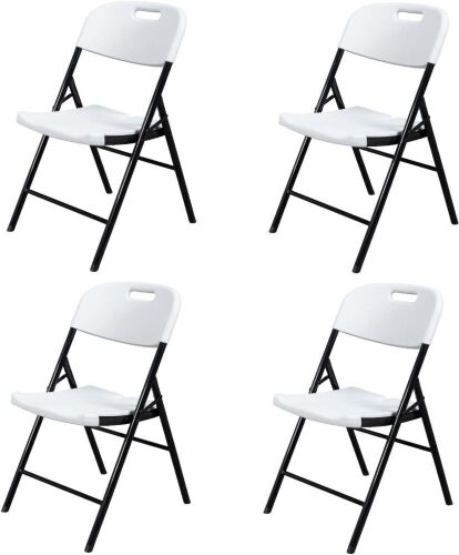 Outvita Outdoor Plastic Folding Chairs, Set of 4 - Lot 79