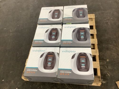 Lot of (6) VidaPool Cordless Robotic Pool Cleaner - Uninspected - Lot 47