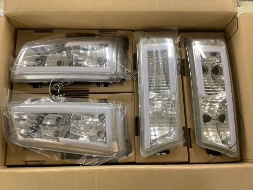 Auto Dynasty 4Pcs LED DRL Headlights Assembly and Bumper Lamps - Lot 684