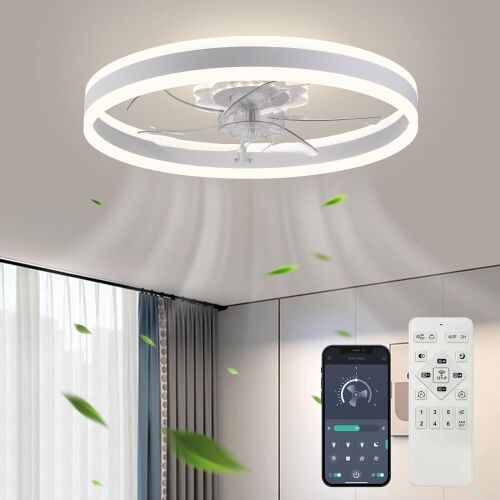 20" Low Profile Ceiling Fan with Light - Lot 806