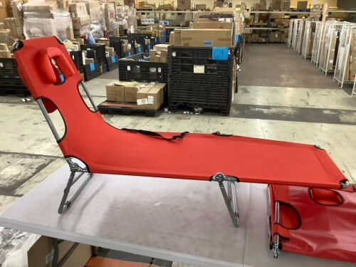 Lot of (2) Folding Sun Lounger with Head Cushion - Lot 610