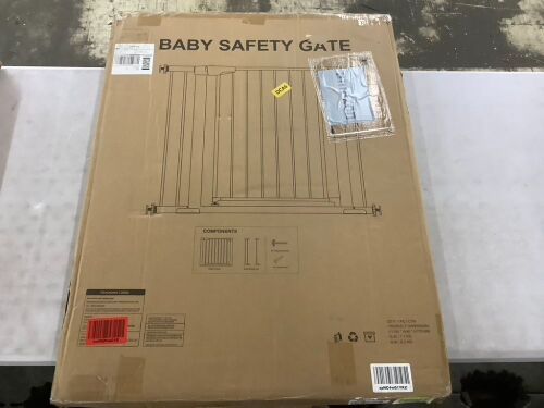 Wal Through Baby Gate Fits Openings 29.6" - 39.7", 36.2" High - Lot 689