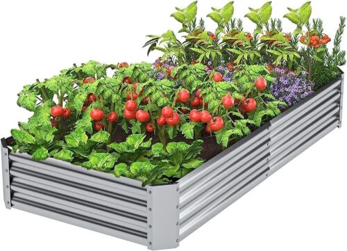 JTPTU Galvanized Raised Garden Bed, 6×3×1ft - Lot 809
