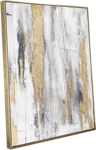Zessonic Abstract Wall Art with Gold Foil, 32" x 24"  - Lot 675