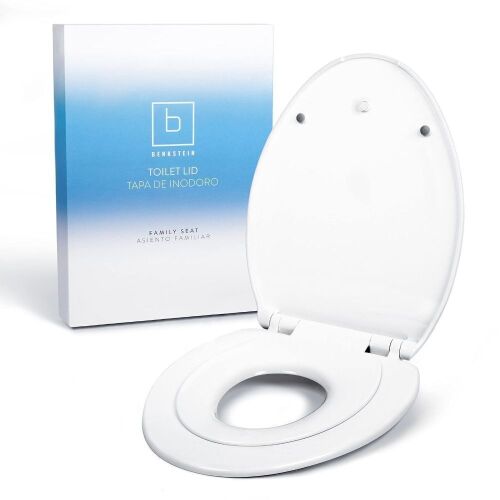 Benkstein Elongated Toilet Seat with Toddler Seat Built In - Lot 389
