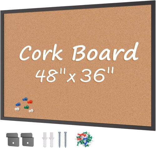 Board2by Cork Board Bulletin Board 36 x 48 - Slightly Bent - Lot 507