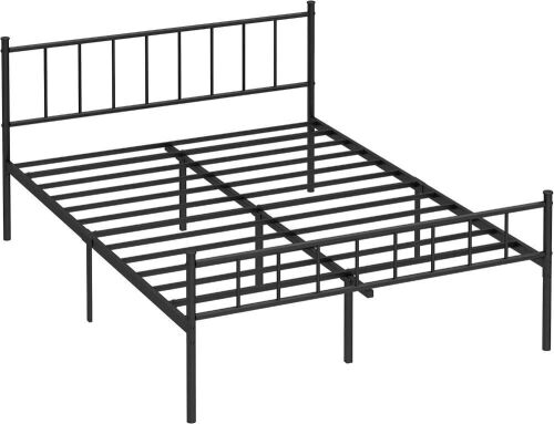 HLIPHA Queen Size Platform Bed Frame with Heavy Duty Metal Slat Support - Lot 411