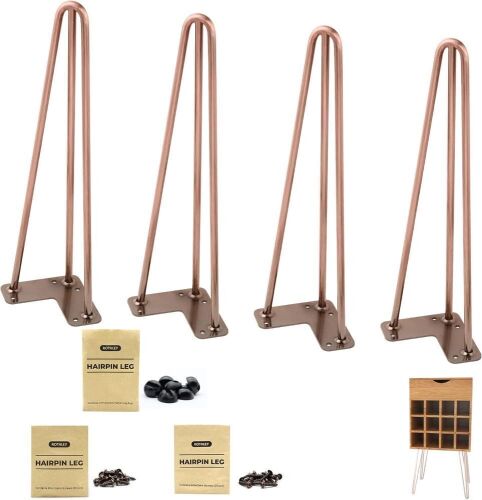 ROTHLEY Hairpin Table Legs, Antique Copper, Set of 4  - Lot 533