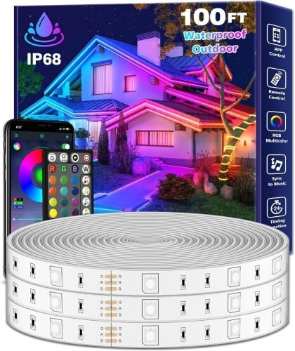 100Ft Outdoor LED Strip Lights  - Lot 538