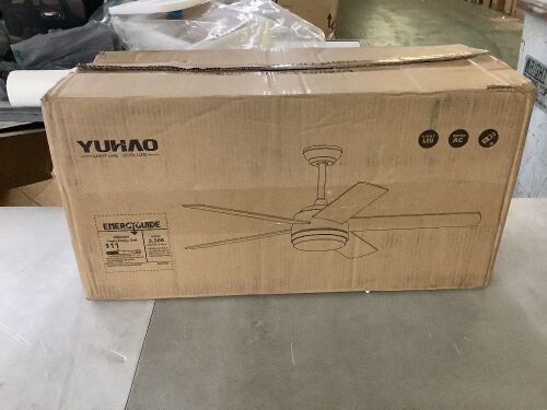 YUHAO 52 inch Ceiling Fan with Light  - Lot 84