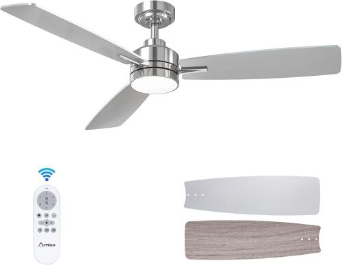 Amico 52 inch Ceiling Fan with Light and Remote Control - Lot 86