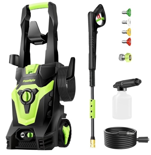 PowRyte Electric Pressure Washer, 4 Different Pressure Tips, Power Washer, 3500 PSI 2.4 GPM - Lot 52