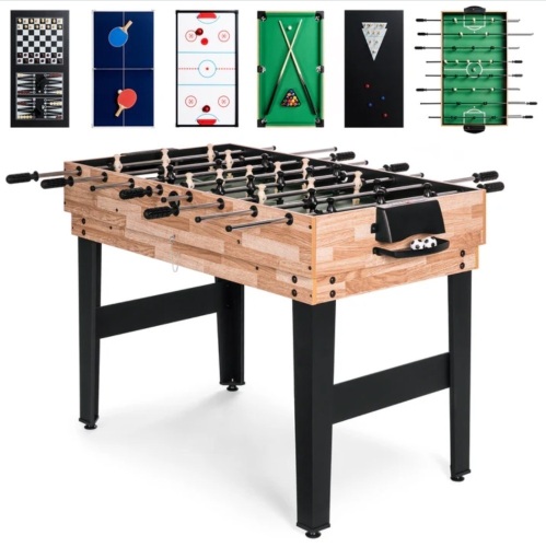 10-in-1 Combo Game Table Set w/ Pool, Foosball, Ping Pong, Chess - 2x4ft - Lot 24