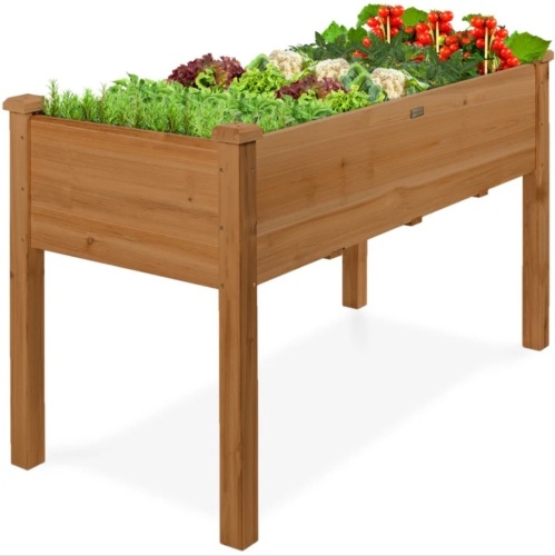 Raised Garden Bed, Elevated Wooden Planter Box w/ Foot Caps - 48x24x30in - Lot 231