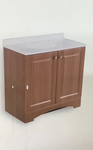 Glacier Bay 30in vanity combo-golden pecan-cosmetic damage  - Lot 87