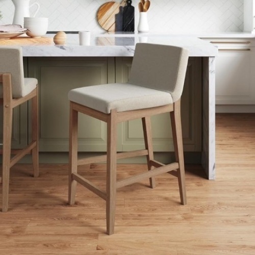 Nathan James Gracie Modern Counter Height Bar Stool with Back - Lot 97