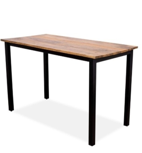 Artesia Rustic 47" Large Desk for Computer or Laptop, Worktable, Study Table, Vintage Computer Desk Made of Wood and Metal, for Home and Office - Lot 128