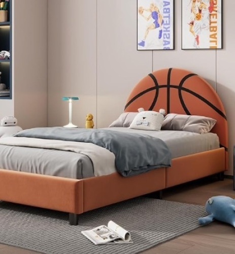 Basketball Design Twin Size Bed headboard - Lot 130
