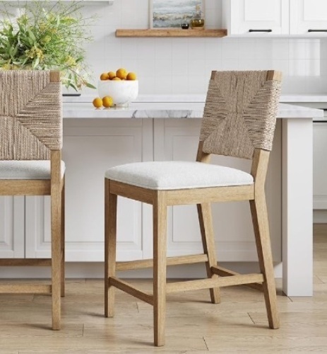 Nathan James Beacon Bohemian Boucle Bar Stool - Lot 131