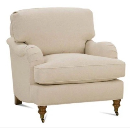 Beige upholstered Club chair - Lot 14