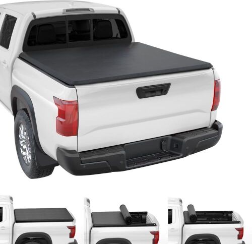  JDMSPEED Soft Roll Up Truck Bed Tonneau Cover for 2004-2015 Nissan Titan 5.5FT  - Lot 141