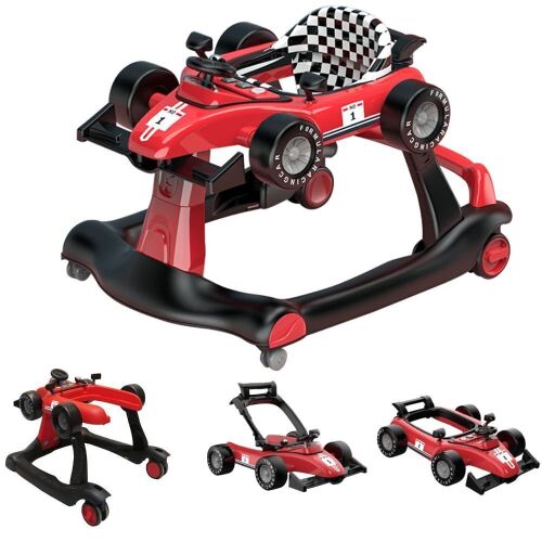  CAM2-KIDS 4-in-1 Baby Walker with Adjustable Height & Speed, Music, Lights, Steering Wheel - Lot 224