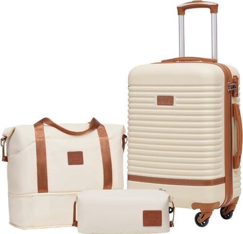 Coolife 3 Piece Carry On Luggage Set - Lot 260