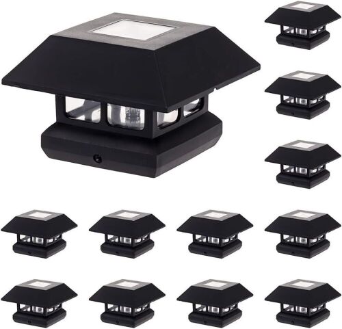  GreenLighting Veranda Solar Post Cap Lights Fits 4x4 Nominal Wood, 12 Pack  - Lot 299