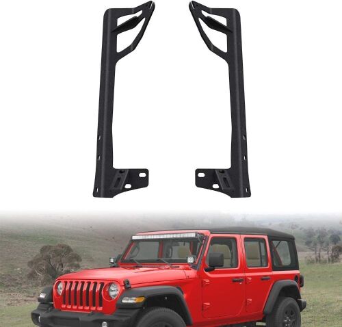 Nilight 52" LED Light Bar Upper Windshield Mounting Bracket for Jeep JK 07-2017 - Lot 368