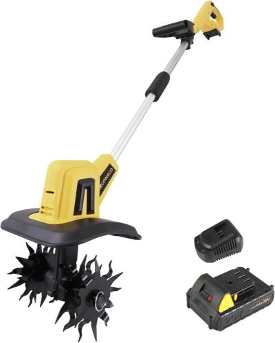 WEECONACO 20V Cordless Tiller Cultivator ,8.6 inch Wide  - Lot 800