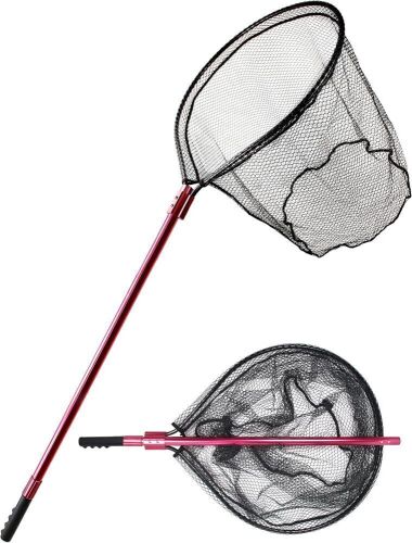 Beoccudo Large Fishing Net with Telescopic Handle, Extends to 72-92in, Net Hoop 28x24in, 30in Deep Fish Net  - Lot 315