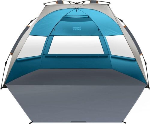  OutdoorMaster Beach Tent for 3-4 Person with UPF 50+ UV Protection Removable Skylight Family Size  - Lot 254