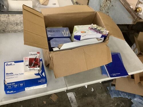 Box of Miscellaneous Office Supplies  - Lot 453
