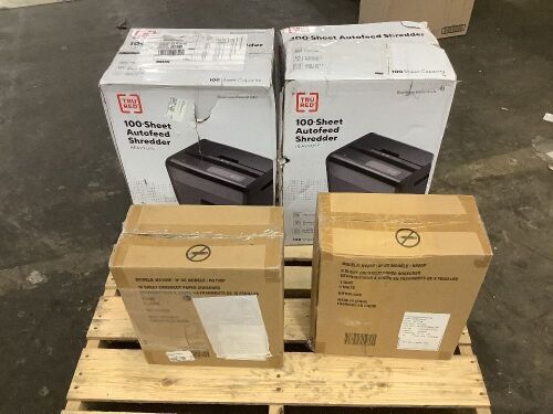 Lot of (4) Paper Shredders - Uninspected - Lot 548