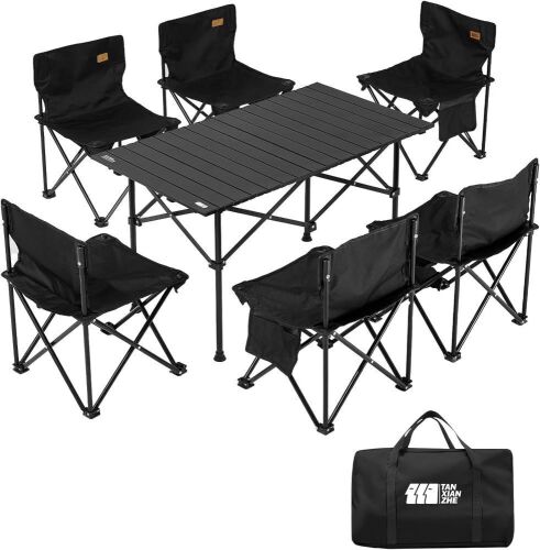 Portable Folding Picnic Table and Chairs  - Lot 646