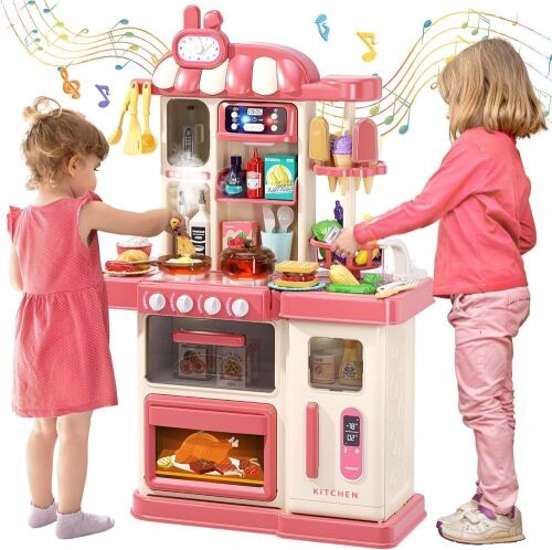 Kitchen Playset with Sound & Light, Cooking Stove with Steam - Lot 226