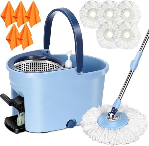 MASTERTOP Spin Mop and Bucket with Wringer Set - Lot 393