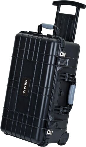  MEIJIA All Weather Rolling Waterproof Hard Camera Case, Foam Insert, 22 x13.81x9inches  - Lot 838
