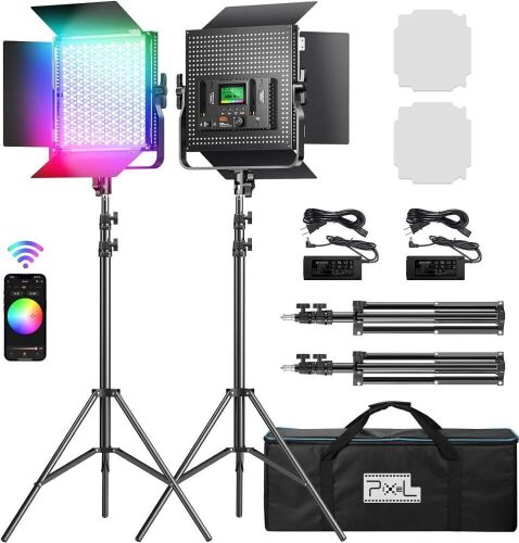  Pixel K80 Photography Lighting with APP Control, 2600K-10000K CRI 97+ RGB Led Video Light Panel - Lot 84