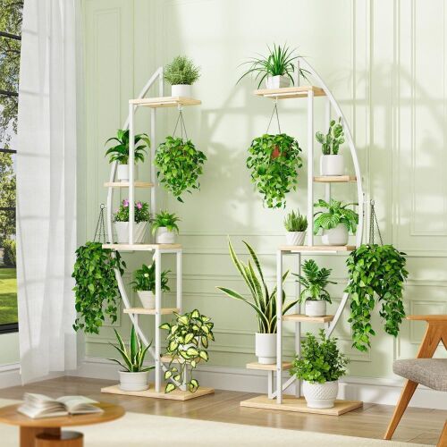 Half-Moon Plant Stand Shelf - Lot 763