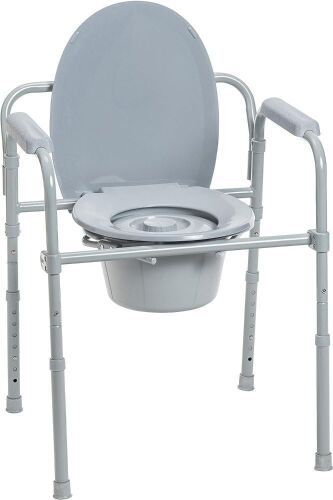  Drive Medical Folding Steel Bedside Commode Chair - Lot 335