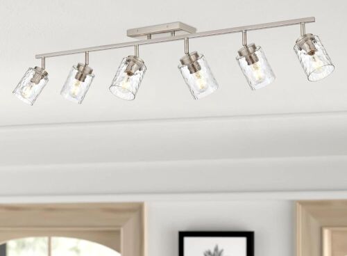 TULUCE 6 Light Track Lighting, Brushed Nickel  - Lot 637